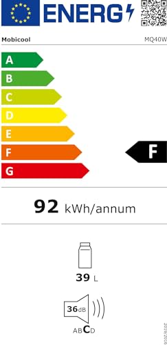 Mobicool MQ40A elektrische koelbox, aluminium, MQ40A, minikoelkast voor auto, werk, vrachtwagen en camping 