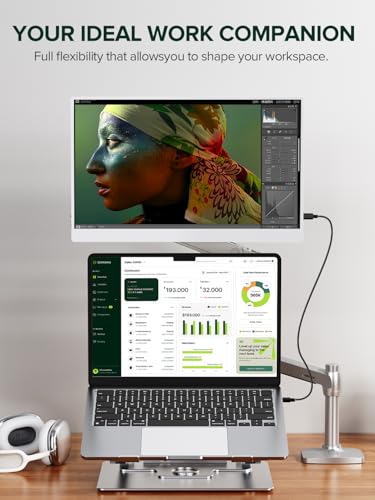 UPERFECT Draagbare Monitor Touchscreen 21,5 inch 120Hz Draagbare Monitor Touchscreen 1300:1 1080P Scherm Geïntegreerde Montage HDMI USB C voor PC Laptop Game Console, Metalen Behuizing VESA Compatibel 