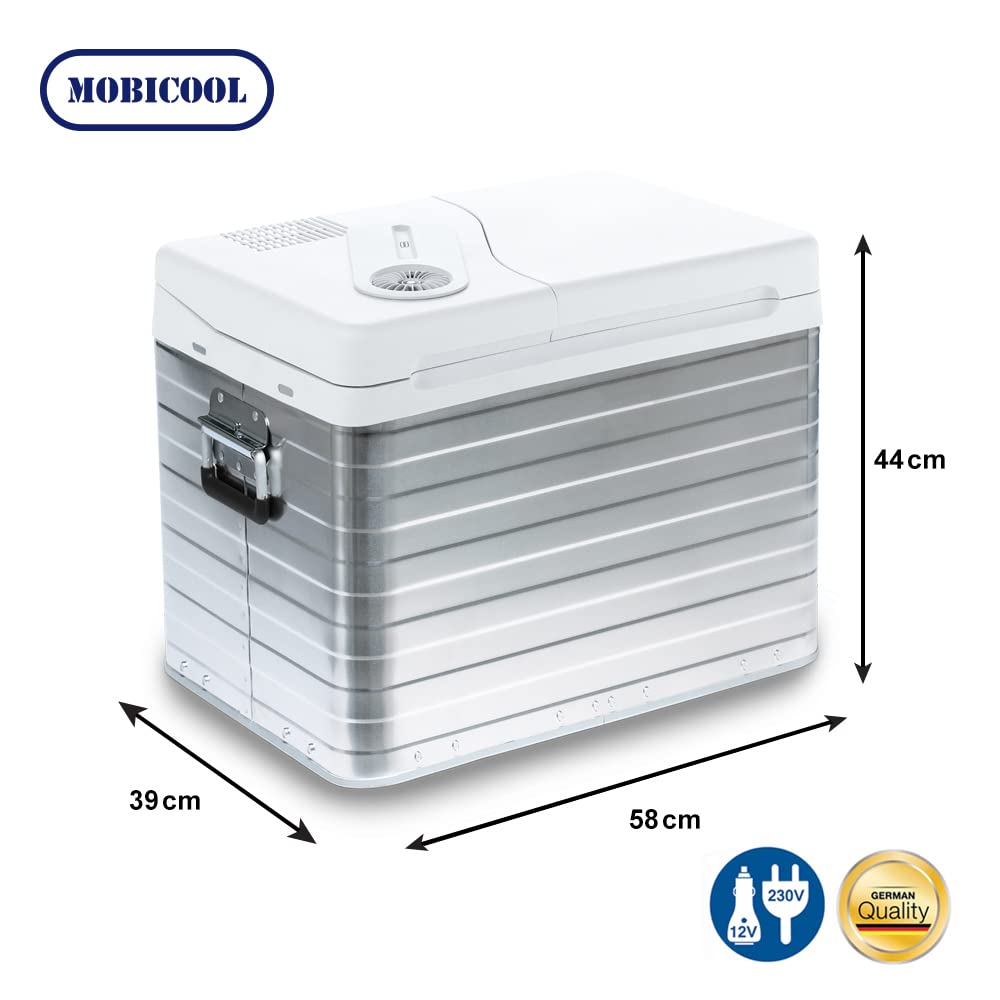 Mobicool MQ40A elektrische koelbox, aluminium, MQ40A, minikoelkast voor auto, werk, vrachtwagen en camping 