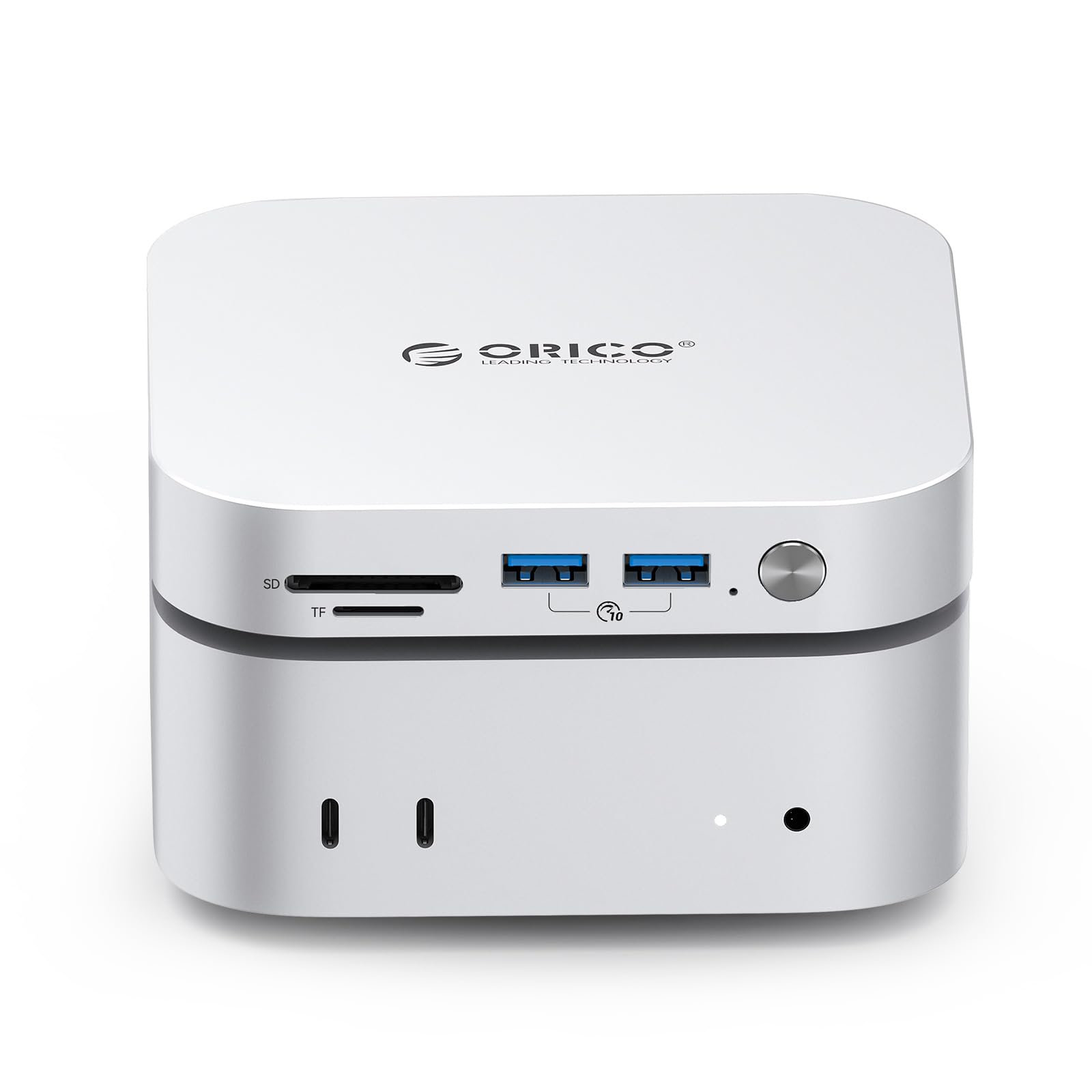 ORICO Minimata 1TB opslag- en dockingstation, externe SSD-uitbreiding voor Mac mini M4, tot 1000 MB/s, USB 3.2/SD/TF/audiopoorten, naadloos ontwerp - M4Max 