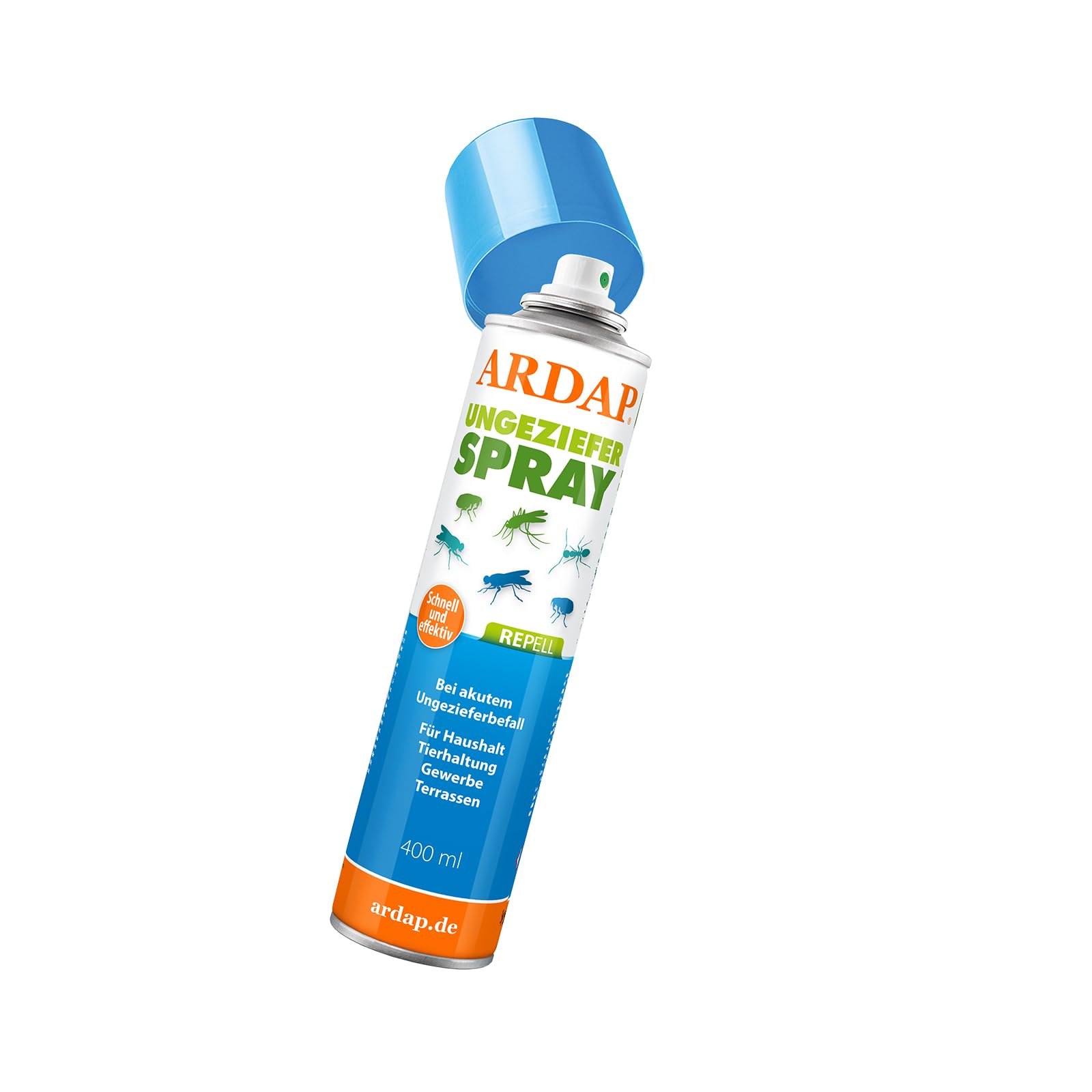 ARDAP Repell Pest Spray 750ml - Insectenspray voor acute ongedierteplagen - Afweermiddel tegen insectenplagen - Insectenspray voor thuis - Muggenspray - Ongediertevrij - Werkt snel en effectief (PT19) 