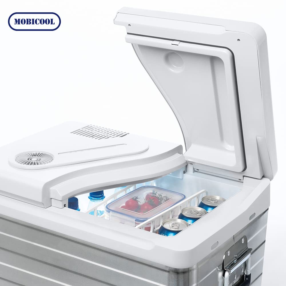Mobicool MQ40A elektrische koelbox, aluminium, MQ40A, minikoelkast voor auto, werk, vrachtwagen en camping 