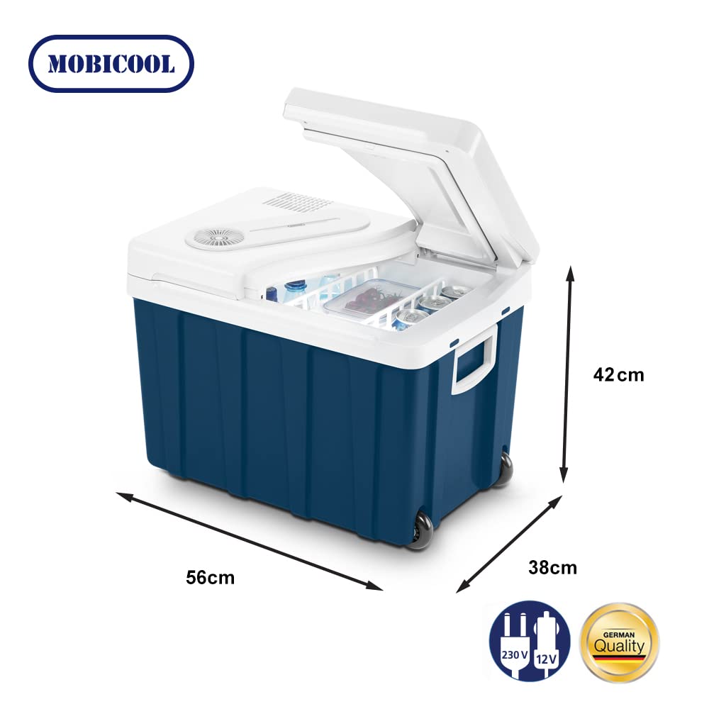 Mobicool MQ40A elektrische koelbox, aluminium, MQ40A, minikoelkast voor auto, werk, vrachtwagen en camping 