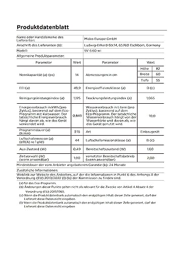 Midea ST 3.6F wi aanrechtvaatwasser, 6 wasprogramma's, startuitstel, extra droogfunctie, IoT-bediening, minivaatwasser, ideaal voor kleine appartementen, wit 