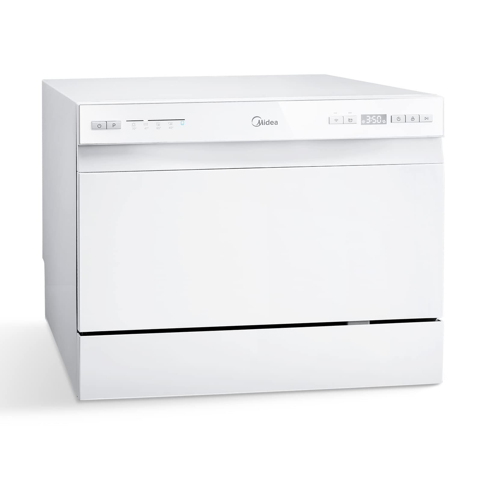 Midea ST 3.6F wi aanrechtvaatwasser, 6 wasprogramma's, startuitstel, extra droogfunctie, IoT-bediening, minivaatwasser, ideaal voor kleine appartementen, wit 