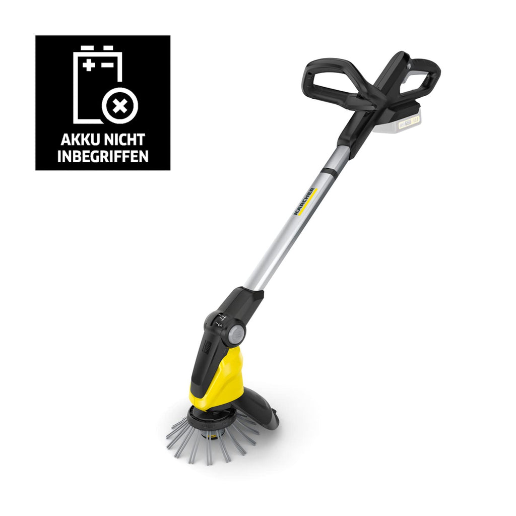 Kärcher 18 V accu-onkruidverwijderaar WRE 18-55, nylon borstelkop met max. 2.800 tpm, draaibare reinigingskop, telescopische steel, voor gebruik met de Kärcher 18 V accu, zonder accu 