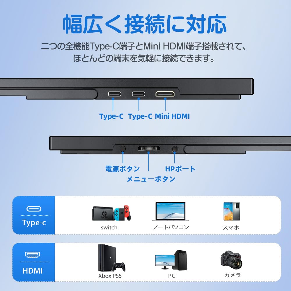 UPERFECT Draagbare Monitor Touchscreen 21,5 inch 120Hz Draagbare Monitor Touchscreen 1300:1 1080P Scherm Geïntegreerde Montage HDMI USB C voor PC Laptop Game Console, Metalen Behuizing VESA Compatibel 