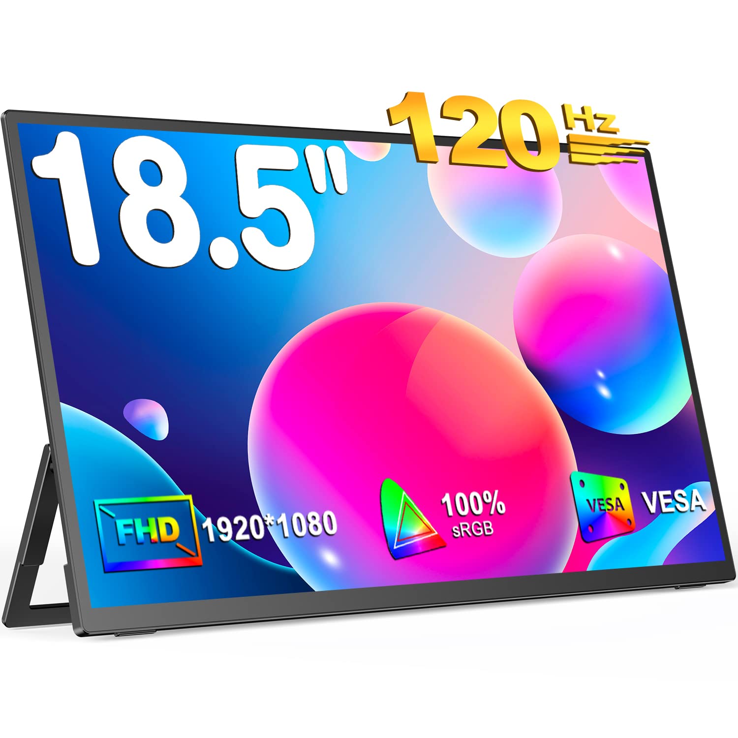 UPERFECT Draagbare Monitor Touchscreen 21,5 inch 120Hz Draagbare Monitor Touchscreen 1300:1 1080P Scherm Geïntegreerde Montage HDMI USB C voor PC Laptop Game Console, Metalen Behuizing VESA Compatibel 