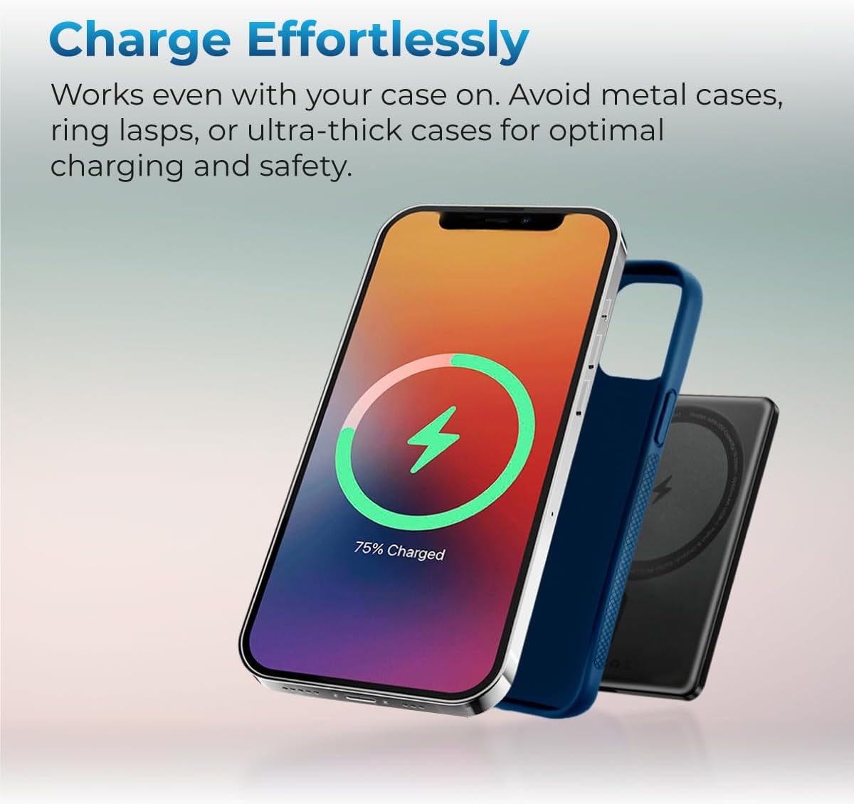 AutoSky Magnetische Powerbank 5000mAh | Draadloos &amp; USB-C | LED-scherm 