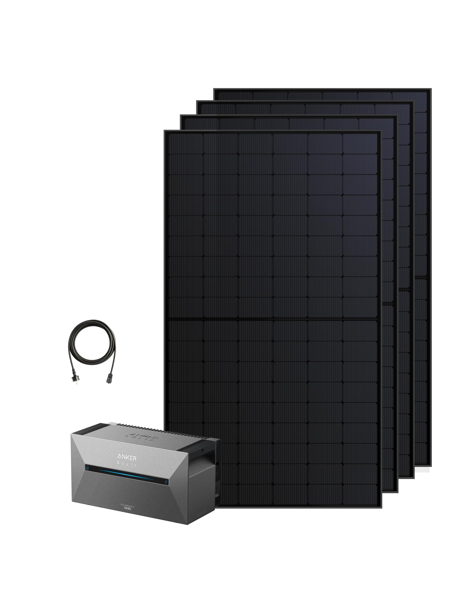 Anker SOLIX Solar Bank 2 E1600 Pro met geheugen, alles-in-één energieopslag met micro-omvormer, 1,6 kWh, 4 MPPT 2400 W zonne-energie-ingang, 1000 W AC, 6000 laadcycli, capaciteit van 9,6 kWh, plug &amp; play 