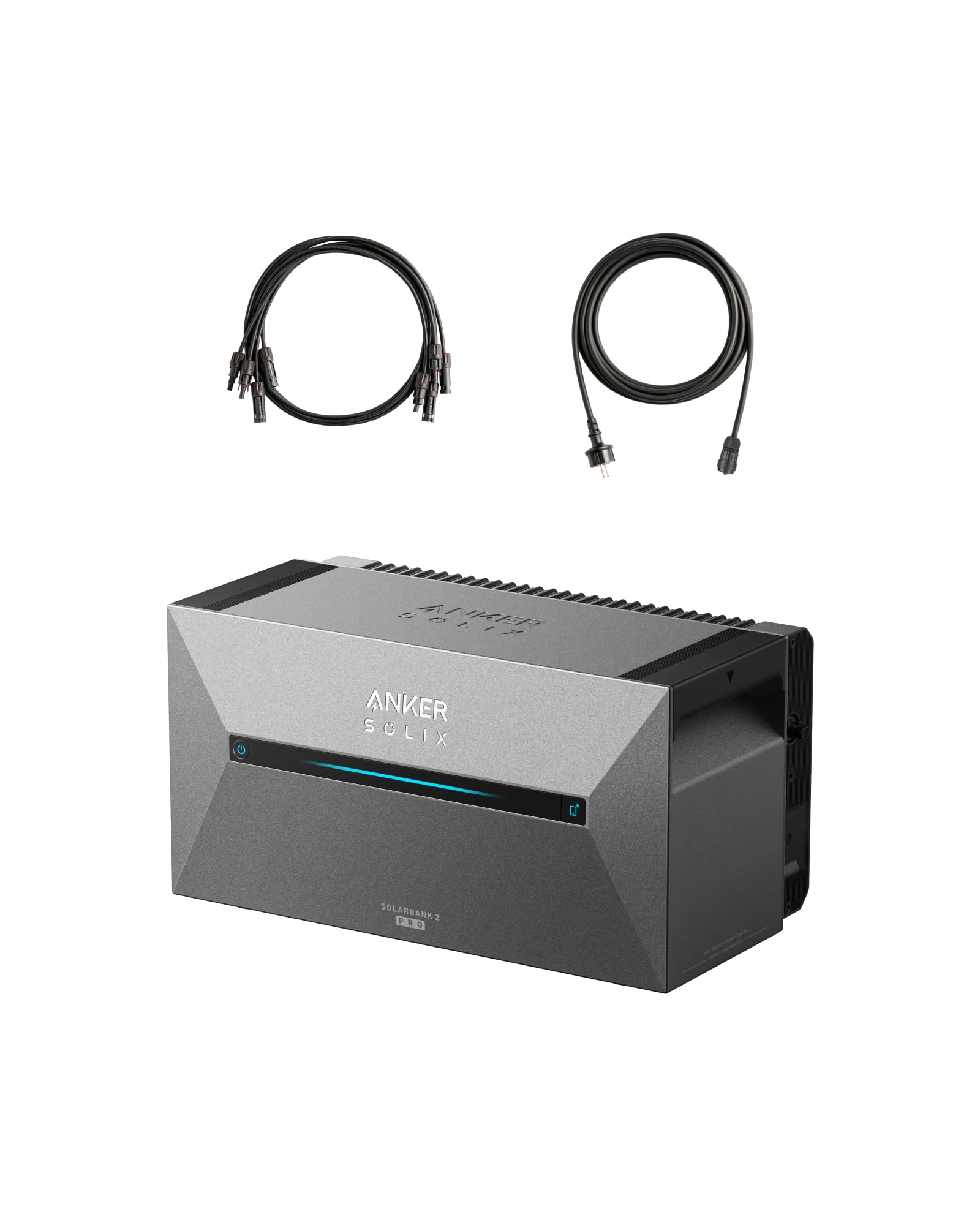 Anker SOLIX Solar Bank 2 E1600 Pro met geheugen, alles-in-één energieopslag met micro-omvormer, 1,6 kWh, 4 MPPT 2400 W zonne-energie-ingang, 1000 W AC, 6000 laadcycli, capaciteit van 9,6 kWh, plug &amp; play 