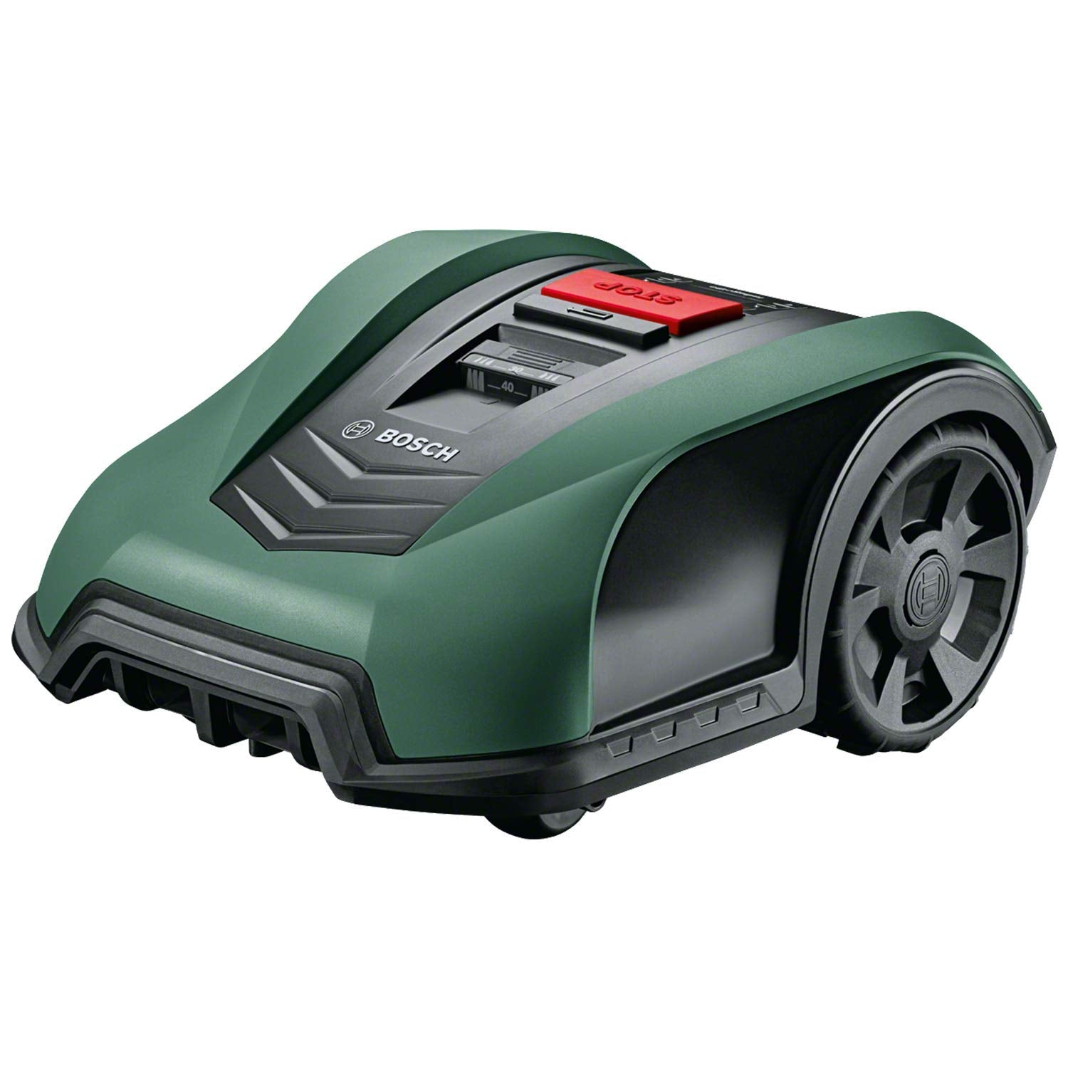 Bosch Home and Garden Indego XS 300 Robotmaaier (met geïntegreerde 18 V-accu, inclusief laadstation, snijbreedte 19 cm, voor gazons tot 300 m², in doos) Zwart, Groen 