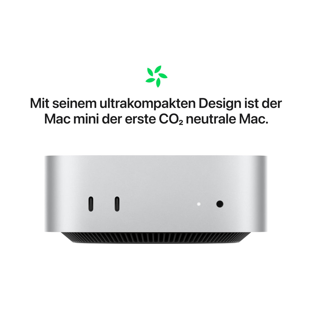 Apple Mac mini desktopcomputer met M4-chip met 10-core CPU en 10-core GPU: 16 GB gedeeld geheugen, 256 GB SSD-opslag, Gigabit Ethernet. Werkt met iPhone/iPad. 