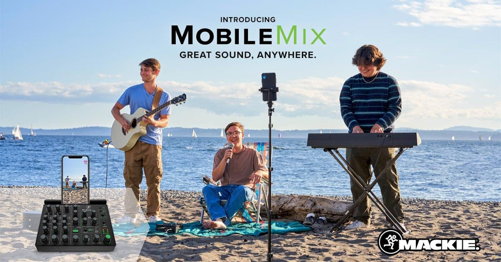 MobileMix 8-kanaals USB-aangedreven mixer voor A/V-productie, livegeluid en streaming 