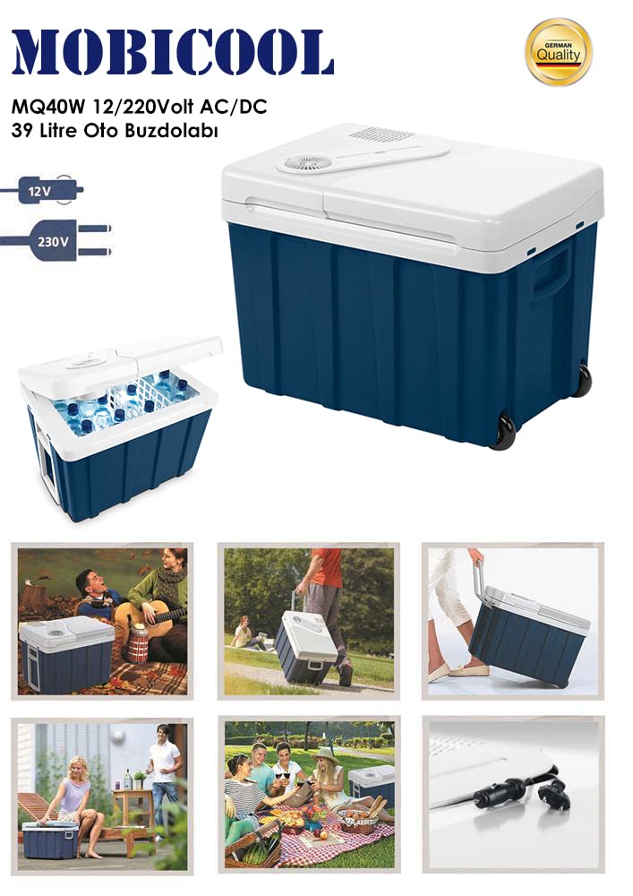 Mobicool MQ40A elektrische koelbox, aluminium, MQ40A, minikoelkast voor auto, werk, vrachtwagen en camping 
