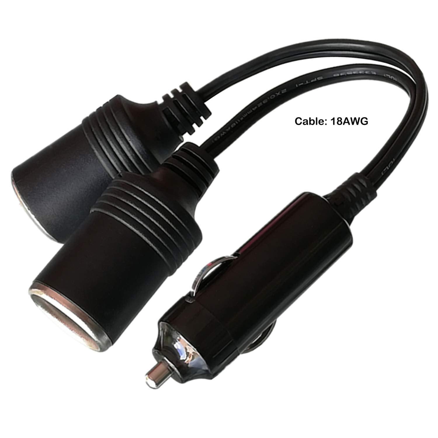GTIWUNG Auto Motorfiets Sigarettenaansteker Adapter DRIE-WEG Stopcontact Splitter, 1 naar 2 Auto Sigarettenaansteker Pluggen 12V/24V 