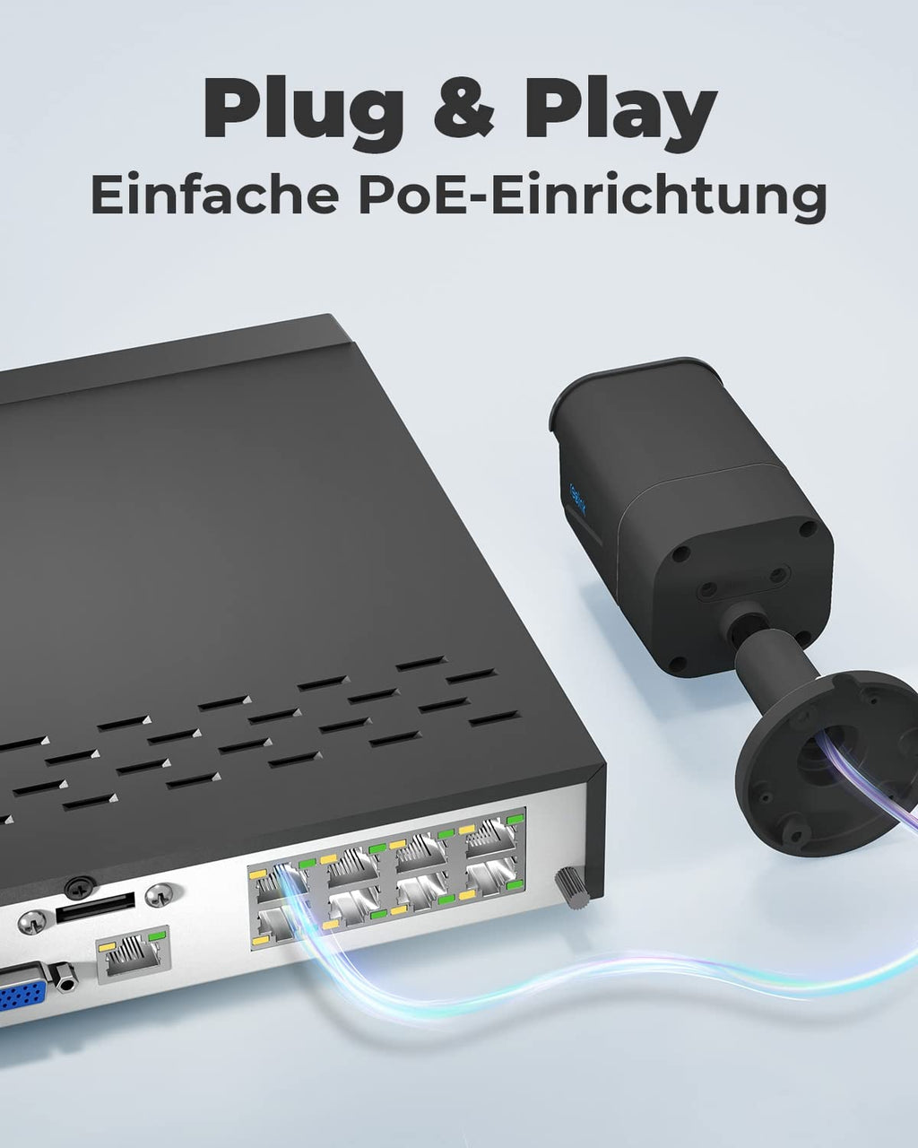 Reolink 4K Outdoor Beveiligingscamera Kit, 8CH Videobewaking met 4x 8MP PoE IP-camera's en 2TB HDD NVR voor 24/7 binnen-/buitenopname, persoons- en voertuigdetectie, IP66, RLK8-800B4 