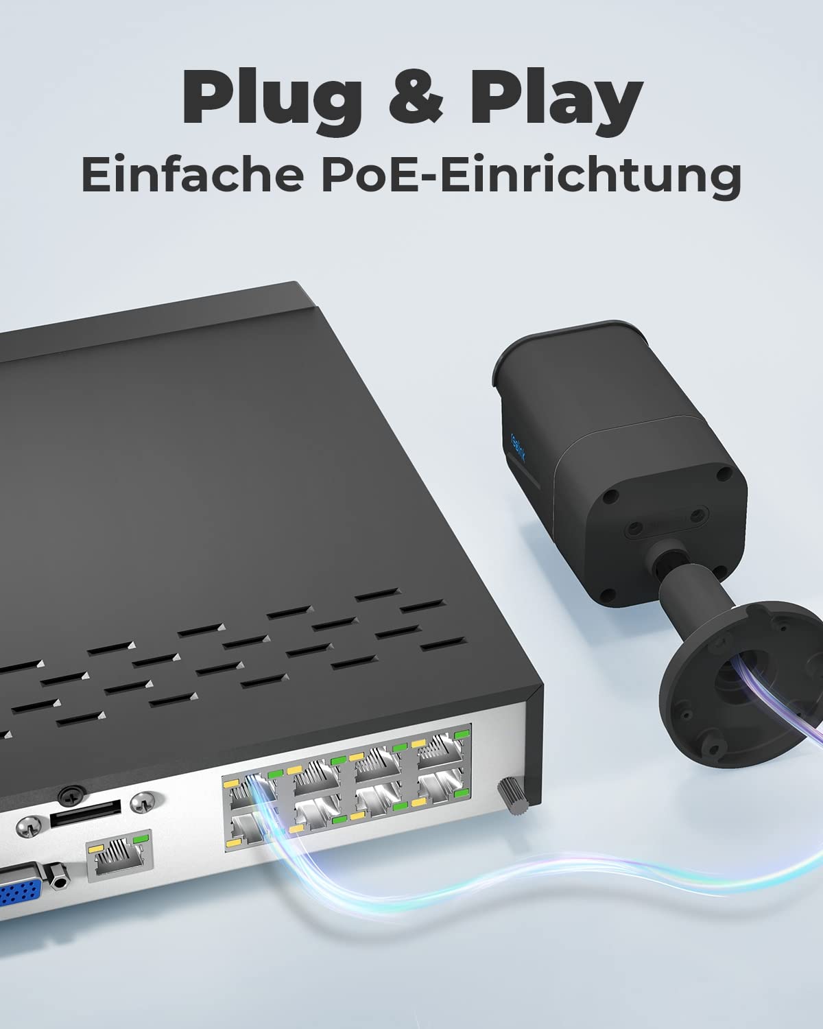Reolink 4K Outdoor Beveiligingscamera Kit, 8CH Videobewaking met 4x 8MP PoE IP-camera's en 2TB HDD NVR voor 24/7 binnen-/buitenopname, persoons- en voertuigdetectie, IP66, RLK8-800B4 