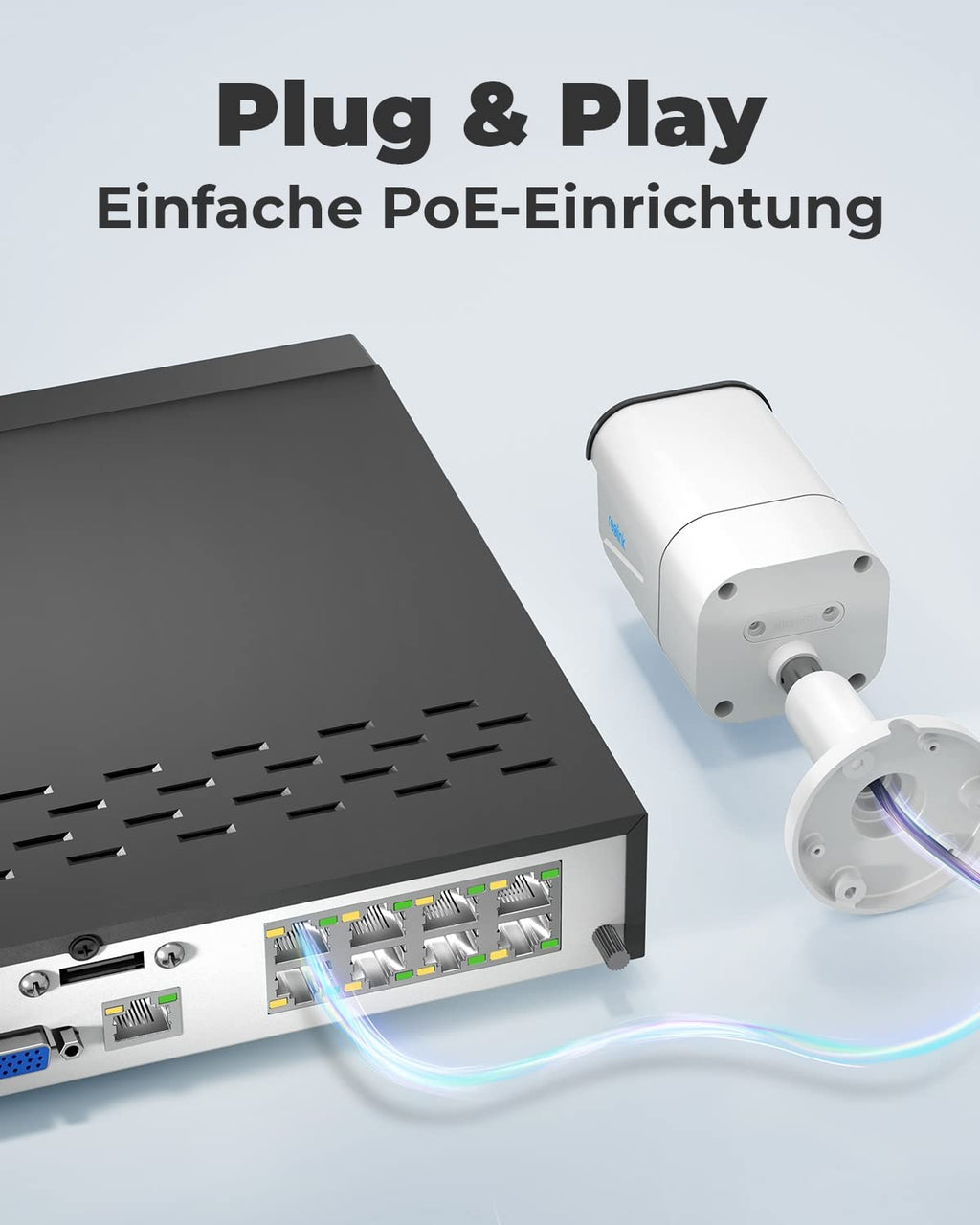 Reolink 4K Outdoor Beveiligingscamera Kit, 8CH Videobewaking met 4x 8MP PoE IP-camera's en 2TB HDD NVR voor 24/7 binnen-/buitenopname, persoons- en voertuigdetectie, IP66, RLK8-800B4 