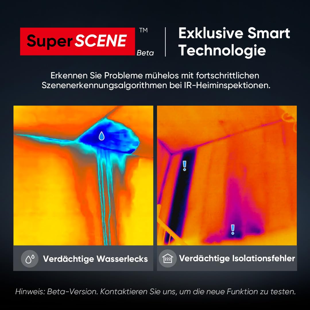 HIKMICRO E03 Compacte warmtebeeldcamera in zakformaat met 240 x 240 SuperIR-resolutie en visuele camera, 96 x 96 IR-resolutie/9.216 pixels, 25 Hz, 3,5" touchscreen warmtebeeldcamera, IP54, -20 °C tot 350 °C 