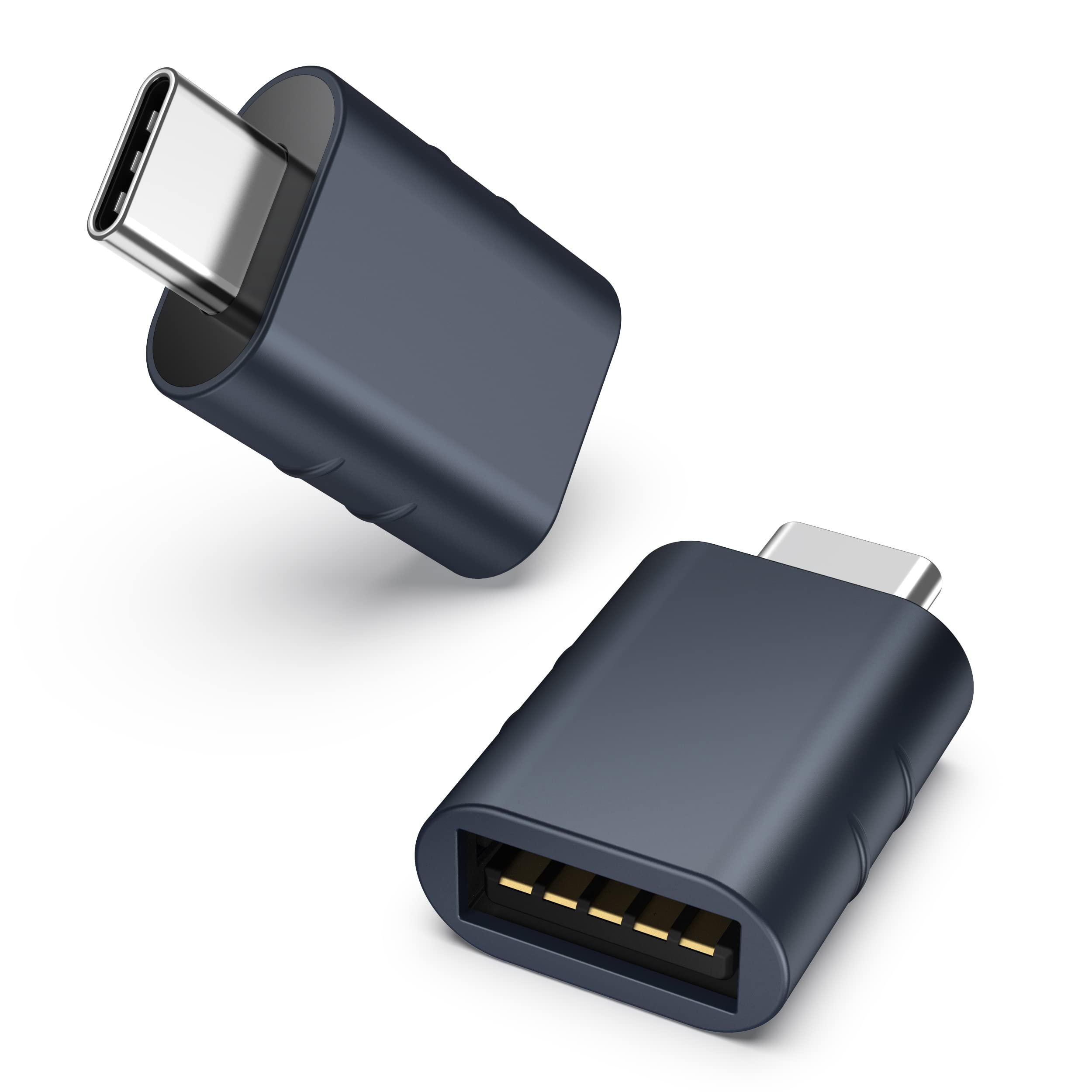 Syntech USB-C naar USB-adapter, 2 USB-C mannelijk naar USB-C vrouwelijk adapter, compatibel met iPhone 16 Pro Max iMac iPad Pro 2021, MacBook Air Pro 2020 en andere Type-C/Thunderbolt 3-apparaten, blauw 