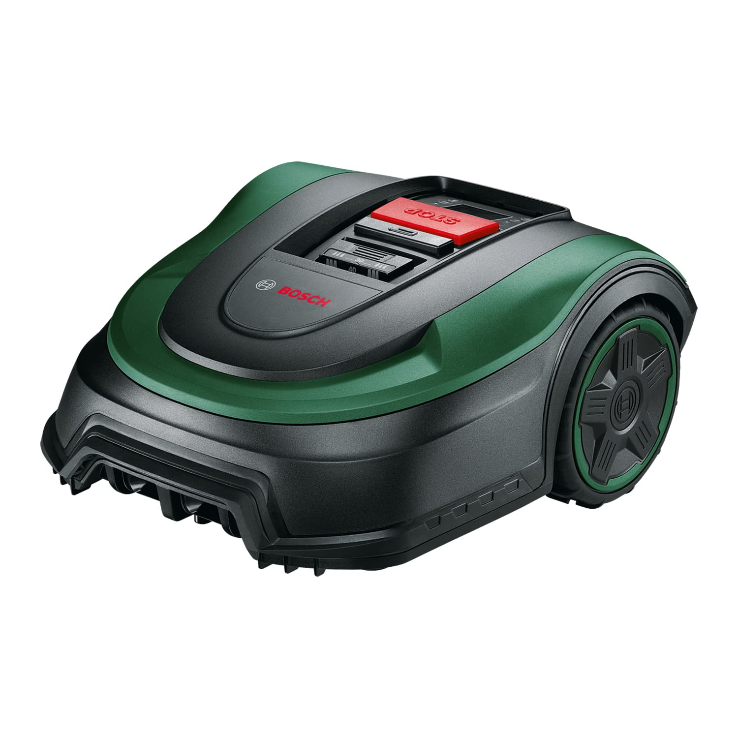 Bosch Home and Garden Indego XS 300 Robotmaaier (met geïntegreerde 18 V-accu, inclusief laadstation, snijbreedte 19 cm, voor gazons tot 300 m², in doos) Zwart, Groen 
