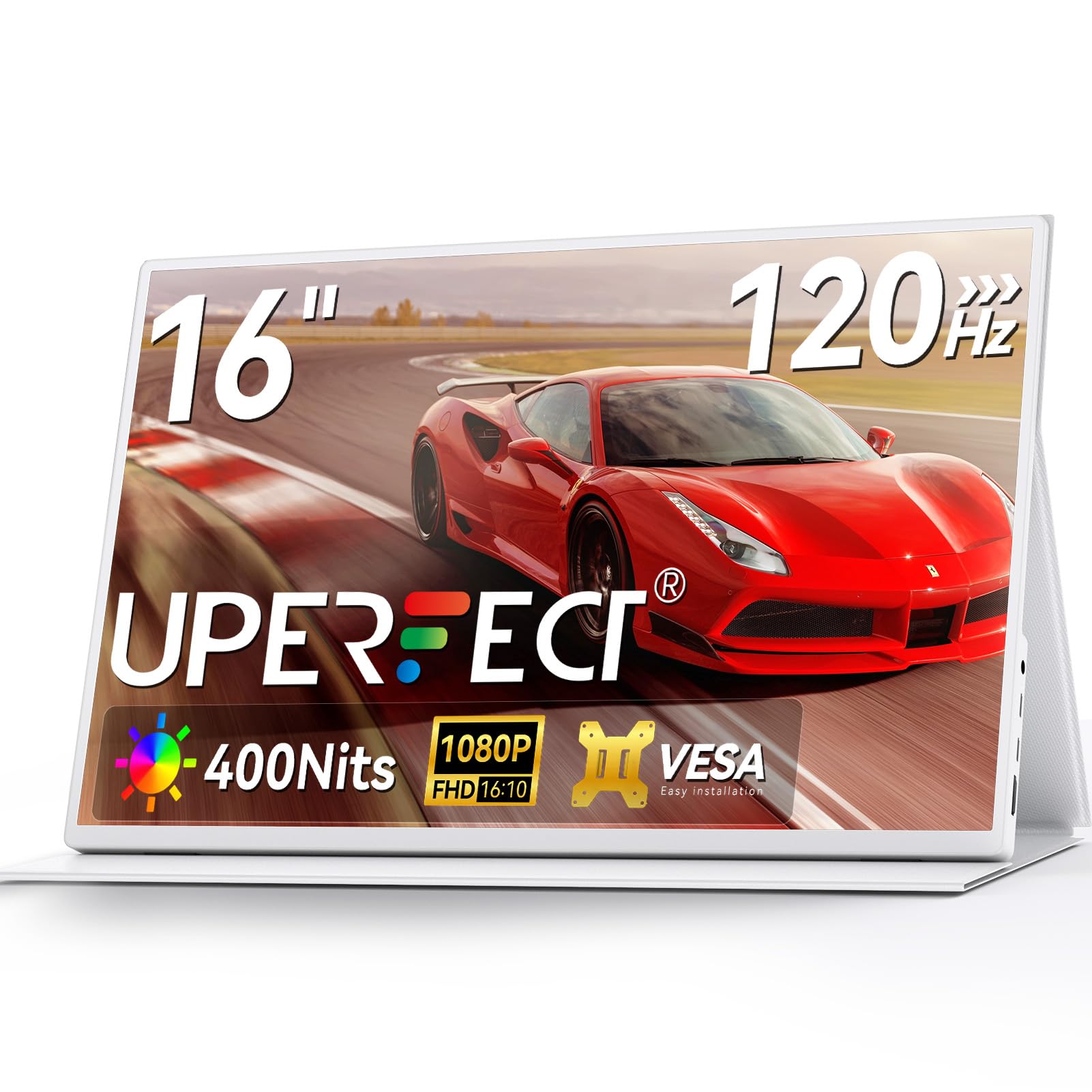 UPERFECT Draagbare Monitor Touchscreen 21,5 inch 120Hz Draagbare Monitor Touchscreen 1300:1 1080P Scherm Geïntegreerde Montage HDMI USB C voor PC Laptop Game Console, Metalen Behuizing VESA Compatibel 
