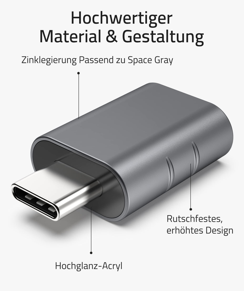 Syntech USB-C naar USB-adapter, 2 USB-C mannelijk naar USB-C vrouwelijk adapter, compatibel met iPhone 16 Pro Max iMac iPad Pro 2021, MacBook Air Pro 2020 en andere Type-C/Thunderbolt 3-apparaten, blauw 