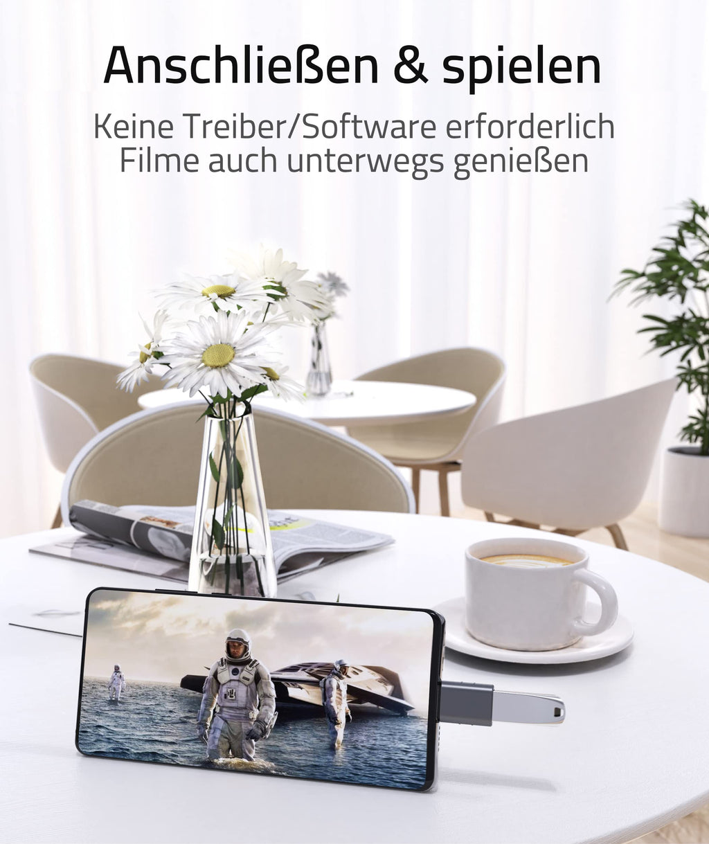 Syntech USB-C naar USB-adapter, 2 USB-C mannelijk naar USB-C vrouwelijk adapter, compatibel met iPhone 16 Pro Max iMac iPad Pro 2021, MacBook Air Pro 2020 en andere Type-C/Thunderbolt 3-apparaten, blauw 