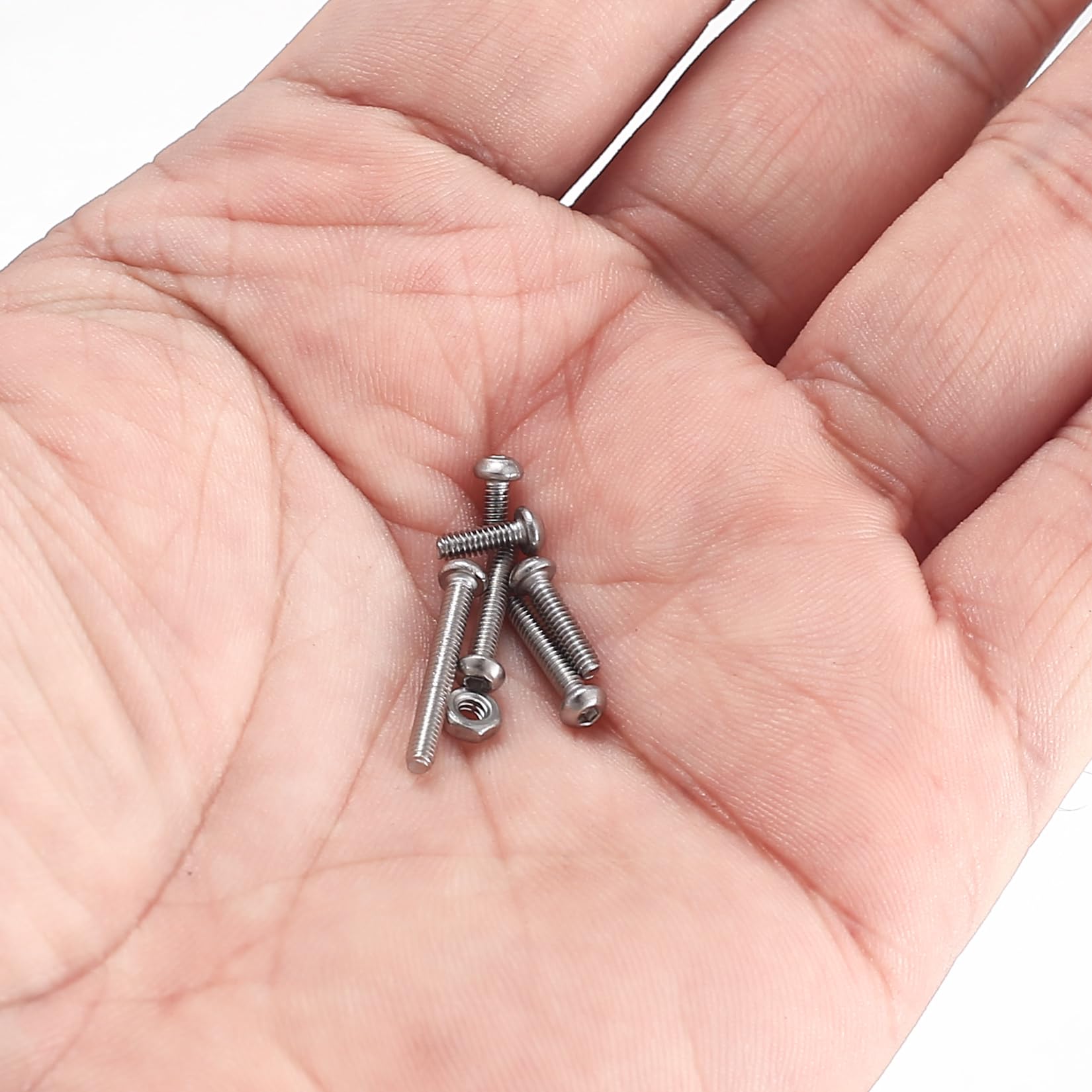 410 stuks M2 verzonken kop zeskantschroeven, 10.9 koolstofstaal volledige draad machineschroeven, moeren en ringen assortiment met inbussleutels 