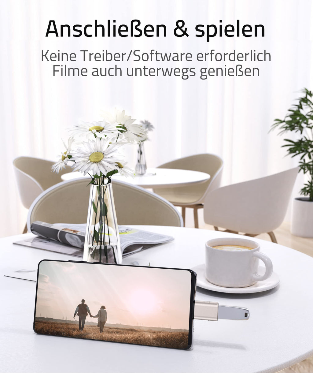 Syntech USB-C naar USB-adapter, 2 USB-C mannelijk naar USB-C vrouwelijk adapter, compatibel met iPhone 16 Pro Max iMac iPad Pro 2021, MacBook Air Pro 2020 en andere Type-C/Thunderbolt 3-apparaten, blauw 