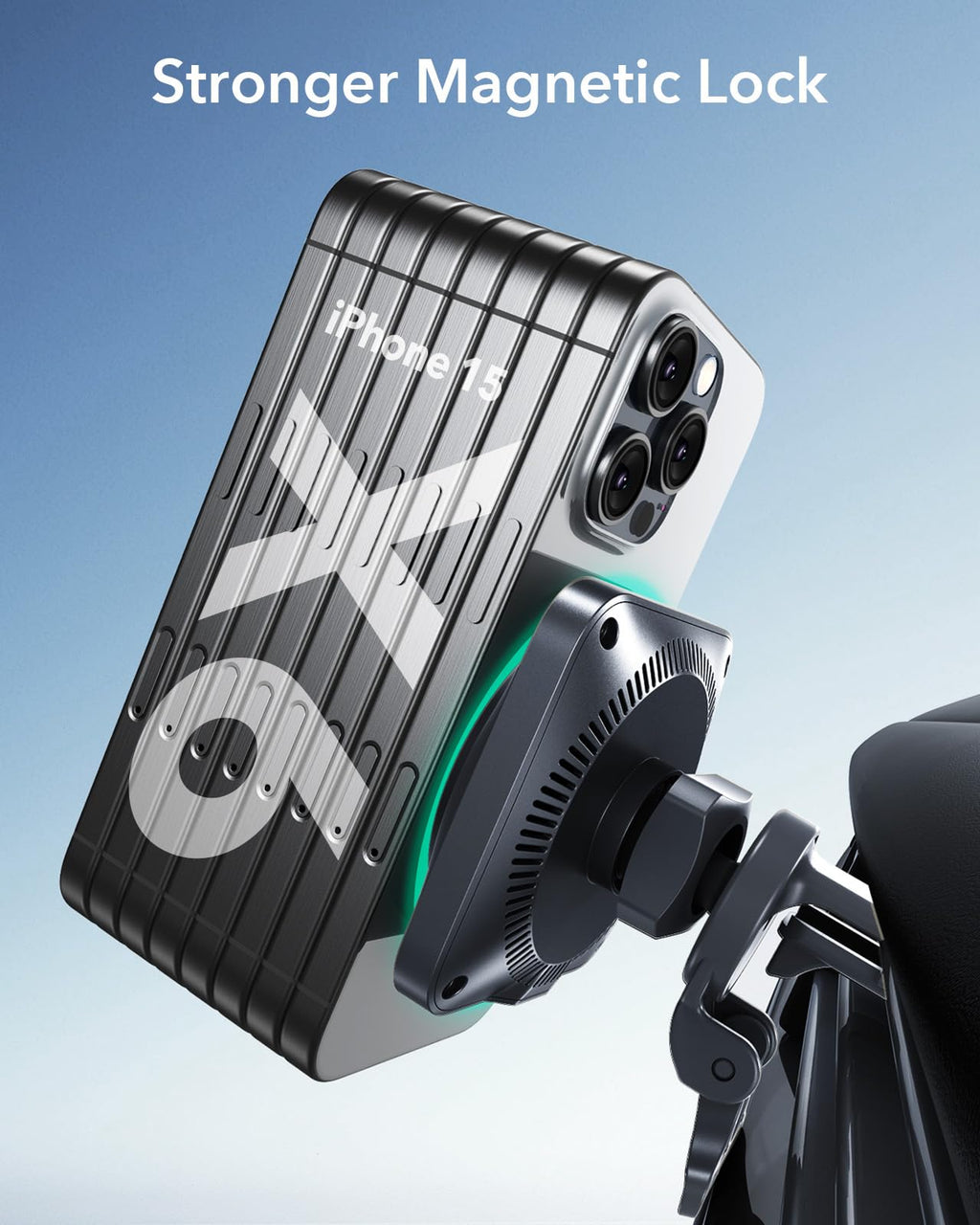 ESR 15W voor Magsafe-autohouder met oplaadfunctie, autolader voor mobiele telefoon, magnetische draadloze autotelefoonhouder met oplaadfunctie voor iPhone 16/15/14/13/12-serie, Galaxy S25-serie, snel opladen 
