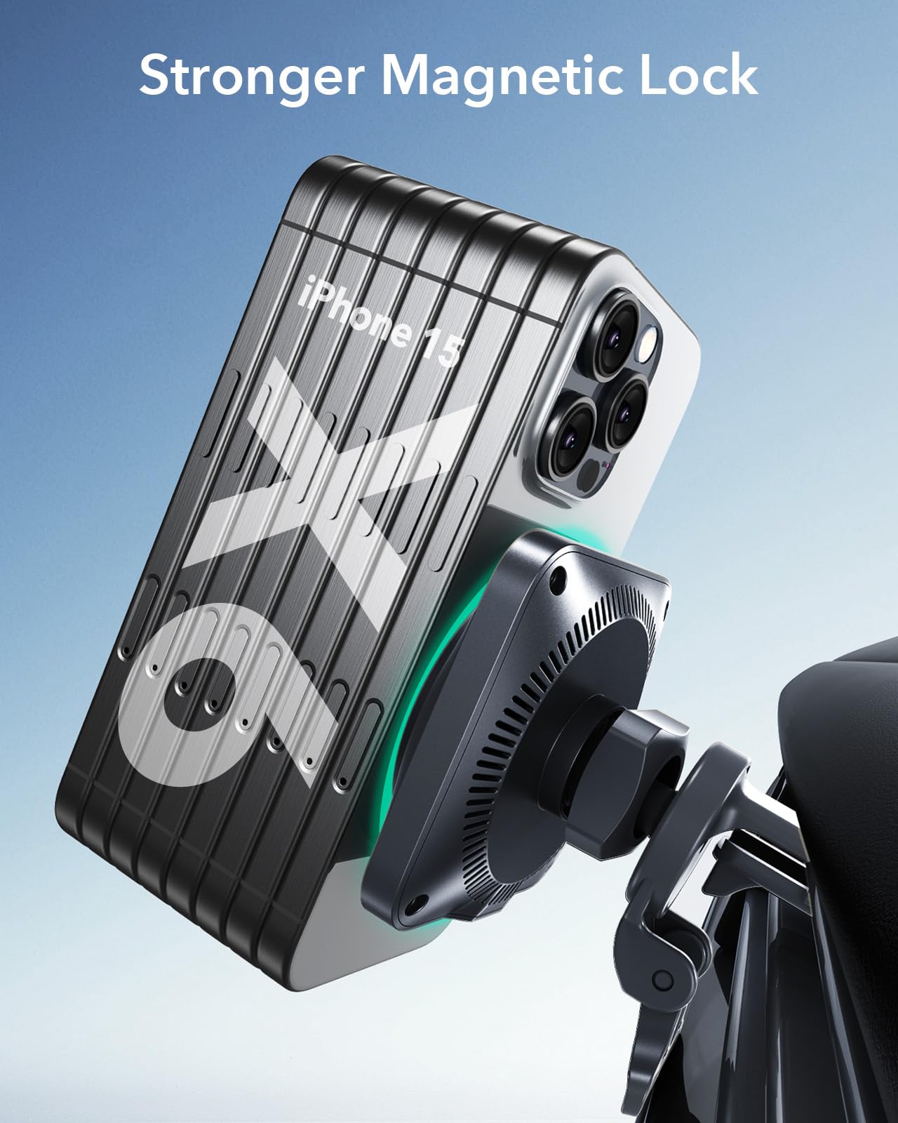 ESR 15W voor Magsafe-autohouder met oplaadfunctie, autolader voor mobiele telefoon, magnetische draadloze autotelefoonhouder met oplaadfunctie voor iPhone 16/15/14/13/12-serie, Galaxy S25-serie, snel opladen 
