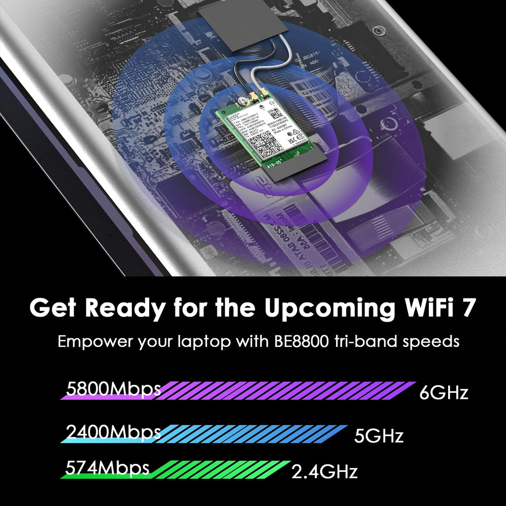 WAVLINK WiFi 7 PCIe-kaart BE8800 voor desktop-pc, tri-band BE200 draadloze adapter met Bluetooth 5.4, MU-MIMO, WPA3, voor Windows 10/11 (64-bits), ondersteunt geen AMD-moederborden 