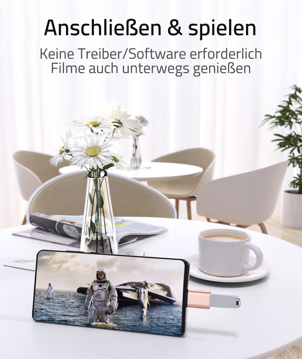 Syntech USB-C naar USB-adapter, 2 USB-C mannelijk naar USB-C vrouwelijk adapter, compatibel met iPhone 16 Pro Max iMac iPad Pro 2021, MacBook Air Pro 2020 en andere Type-C/Thunderbolt 3-apparaten, blauw 