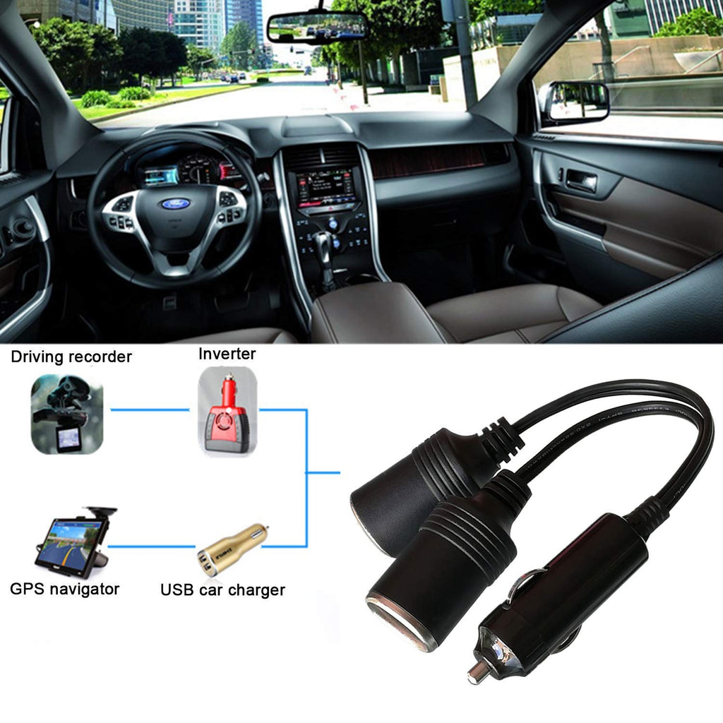 GTIWUNG Auto Motorfiets Sigarettenaansteker Adapter DRIE-WEG Stopcontact Splitter, 1 naar 2 Auto Sigarettenaansteker Pluggen 12V/24V 