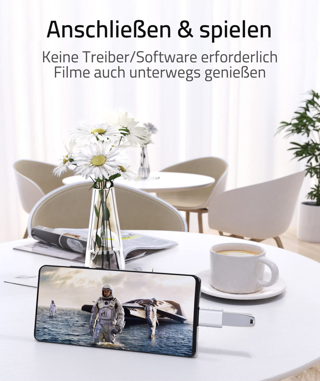 Syntech USB-C naar USB-adapter, 2 USB-C mannelijk naar USB-C vrouwelijk adapter, compatibel met iPhone 16 Pro Max iMac iPad Pro 2021, MacBook Air Pro 2020 en andere Type-C/Thunderbolt 3-apparaten, blauw 