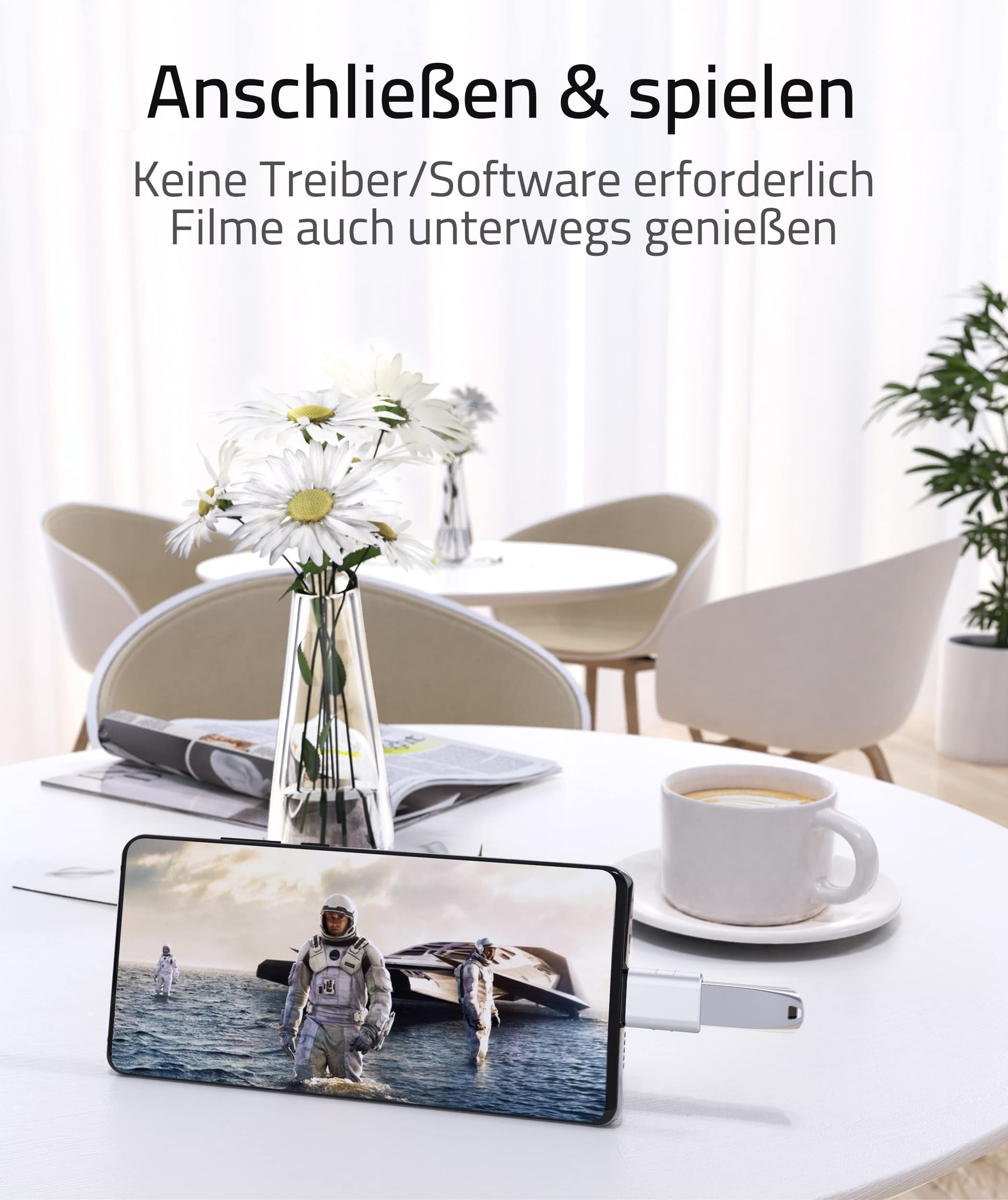 Syntech USB-C naar USB-adapter, 2 USB-C mannelijk naar USB-C vrouwelijk adapter, compatibel met iPhone 16 Pro Max iMac iPad Pro 2021, MacBook Air Pro 2020 en andere Type-C/Thunderbolt 3-apparaten, blauw 