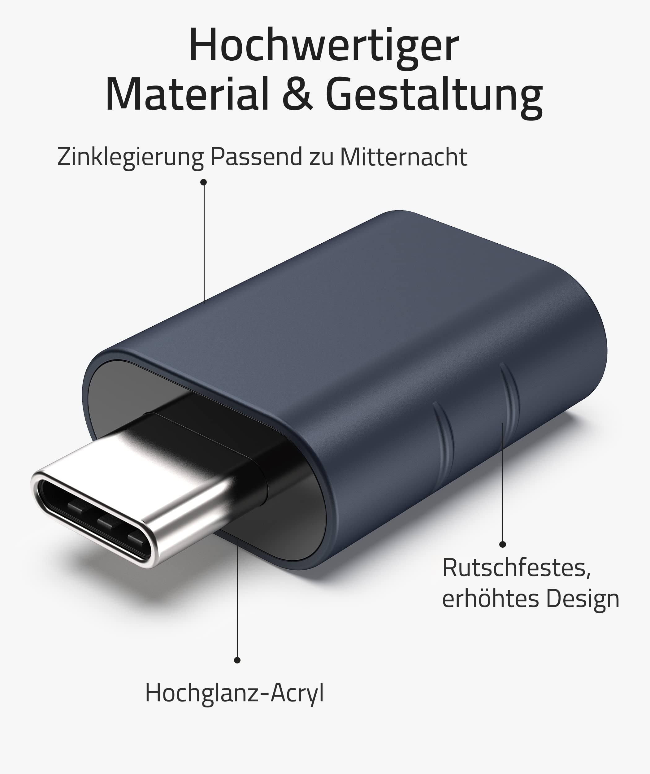 Syntech USB-C naar USB-adapter, 2 USB-C mannelijk naar USB-C vrouwelijk adapter, compatibel met iPhone 16 Pro Max iMac iPad Pro 2021, MacBook Air Pro 2020 en andere Type-C/Thunderbolt 3-apparaten, blauw 