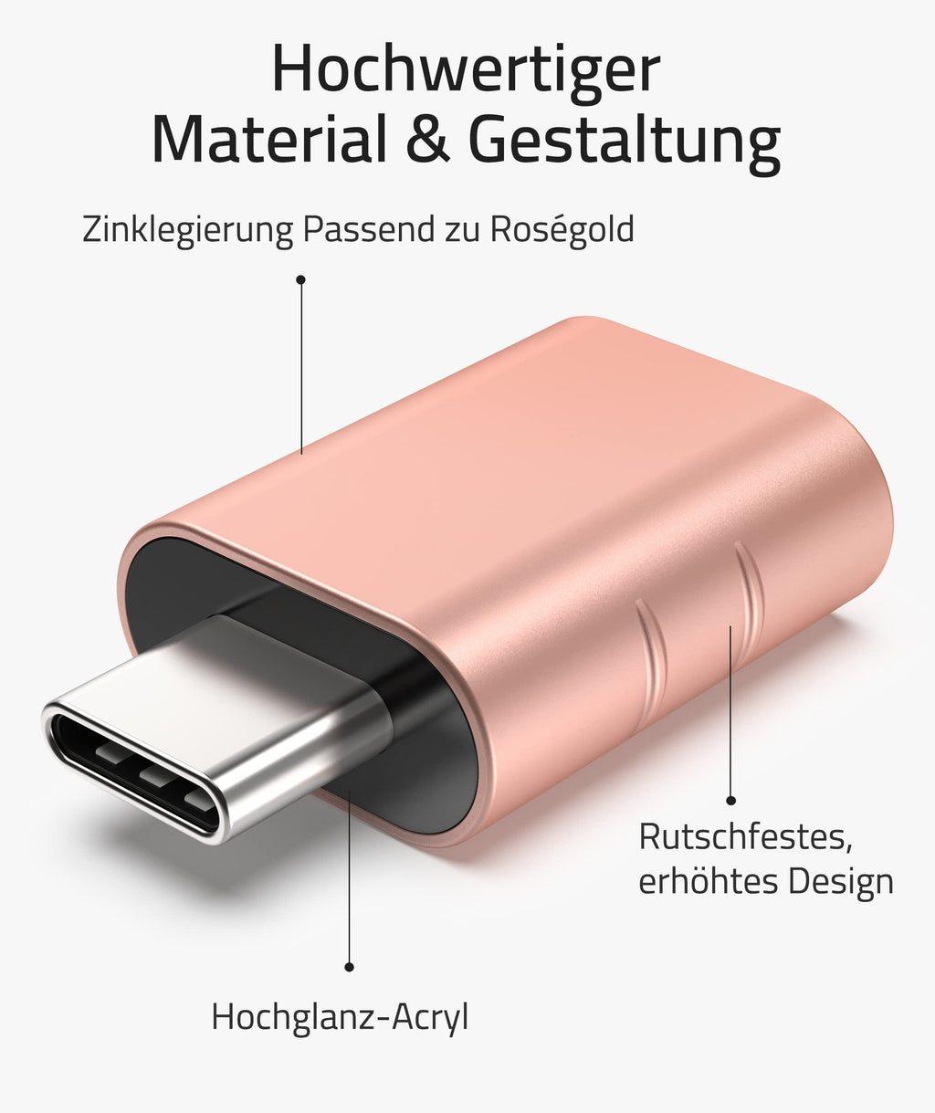 Syntech USB-C naar USB-adapter, 2 USB-C mannelijk naar USB-C vrouwelijk adapter, compatibel met iPhone 16 Pro Max iMac iPad Pro 2021, MacBook Air Pro 2020 en andere Type-C/Thunderbolt 3-apparaten, blauw 