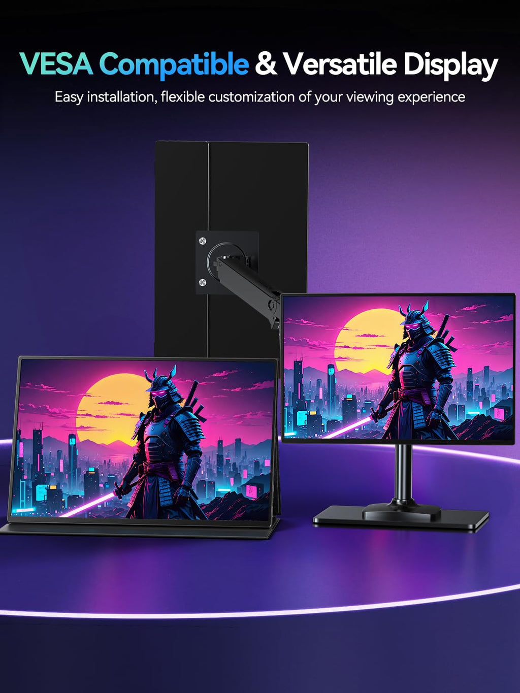 UPERFECT Draagbare Monitor Touchscreen 21,5 inch 120Hz Draagbare Monitor Touchscreen 1300:1 1080P Scherm Geïntegreerde Montage HDMI USB C voor PC Laptop Game Console, Metalen Behuizing VESA Compatibel 