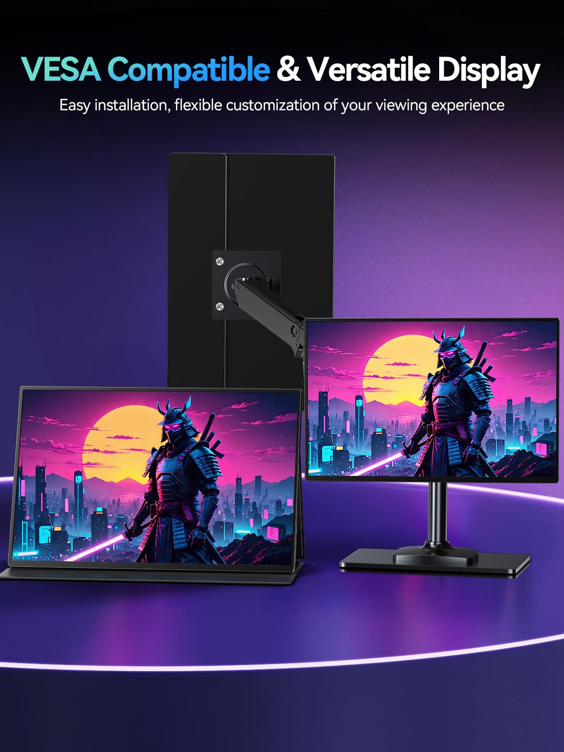 UPERFECT Draagbare Monitor Touchscreen 21,5 inch 120Hz Draagbare Monitor Touchscreen 1300:1 1080P Scherm Geïntegreerde Montage HDMI USB C voor PC Laptop Game Console, Metalen Behuizing VESA Compatibel 