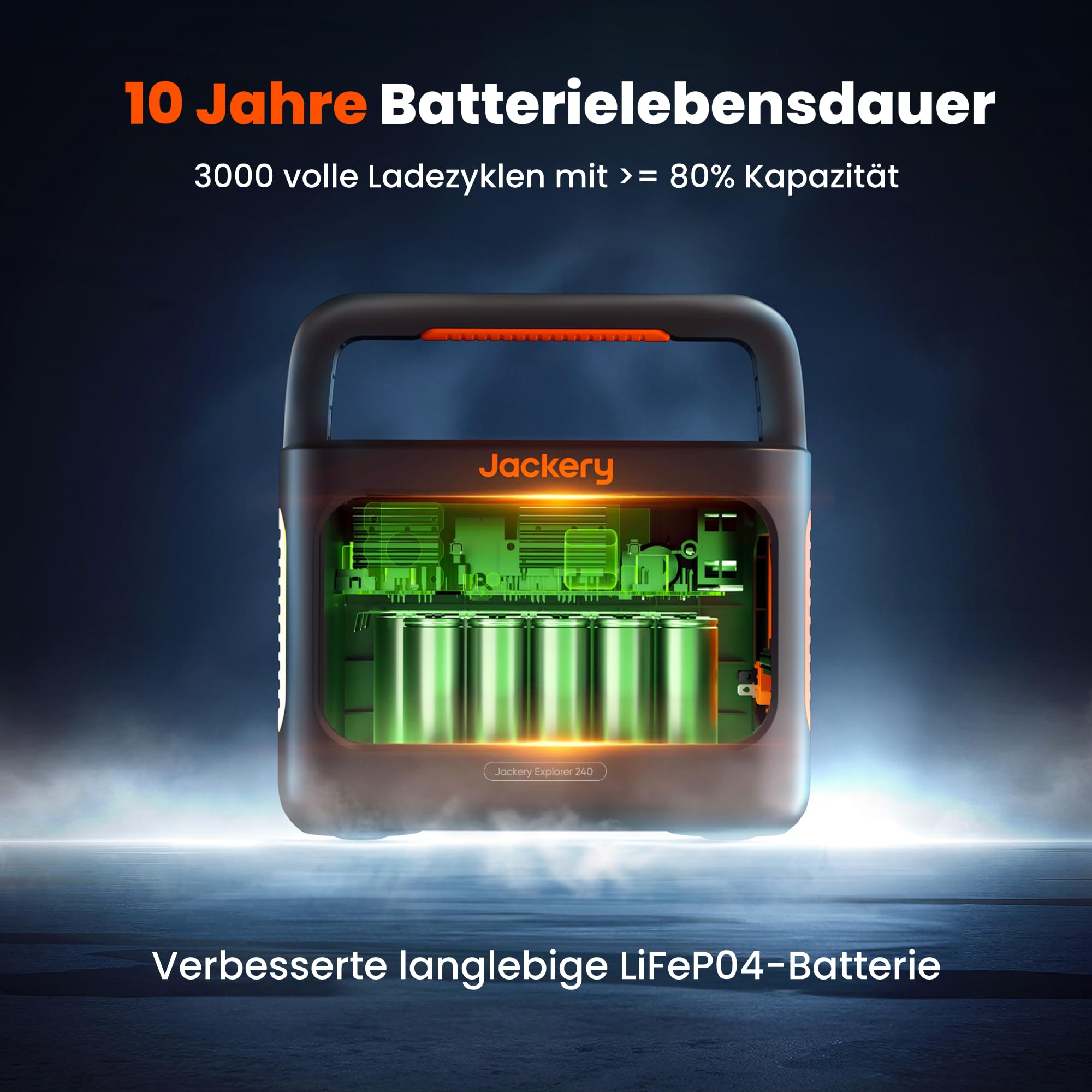 Jackery 240 v2 zonnegenerator met 40W zonnepaneel, 256Wh LiFePO4-accu, 300W AC en 100W USB-C-uitgang voor buiten, kamperen en noodgevallen (nieuw in 2024) 