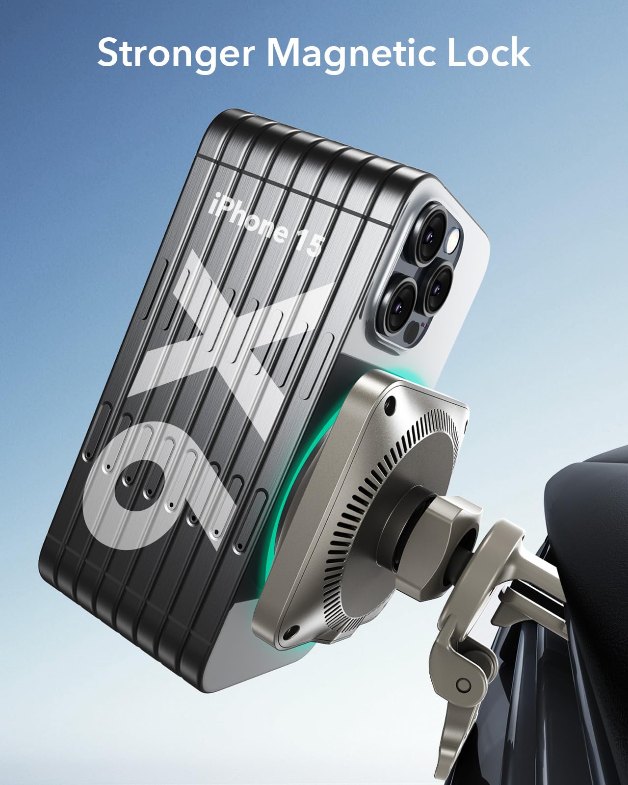 ESR 15W voor Magsafe-autohouder met oplaadfunctie, autolader voor mobiele telefoon, magnetische draadloze autotelefoonhouder met oplaadfunctie voor iPhone 16/15/14/13/12-serie, Galaxy S25-serie, snel opladen 