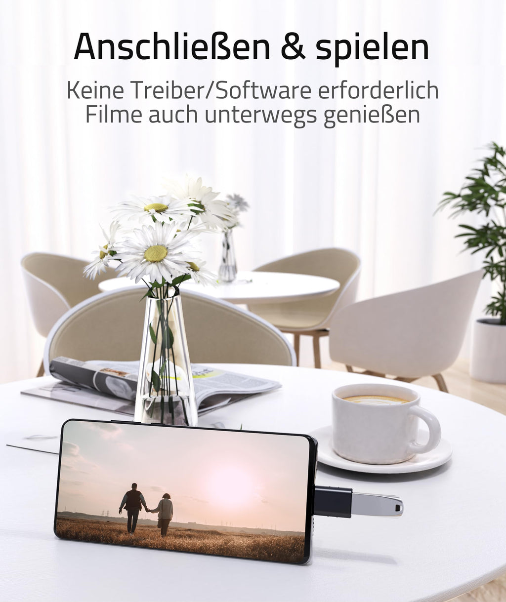 Syntech USB-C naar USB-adapter, 2 USB-C mannelijk naar USB-C vrouwelijk adapter, compatibel met iPhone 16 Pro Max iMac iPad Pro 2021, MacBook Air Pro 2020 en andere Type-C/Thunderbolt 3-apparaten, blauw 