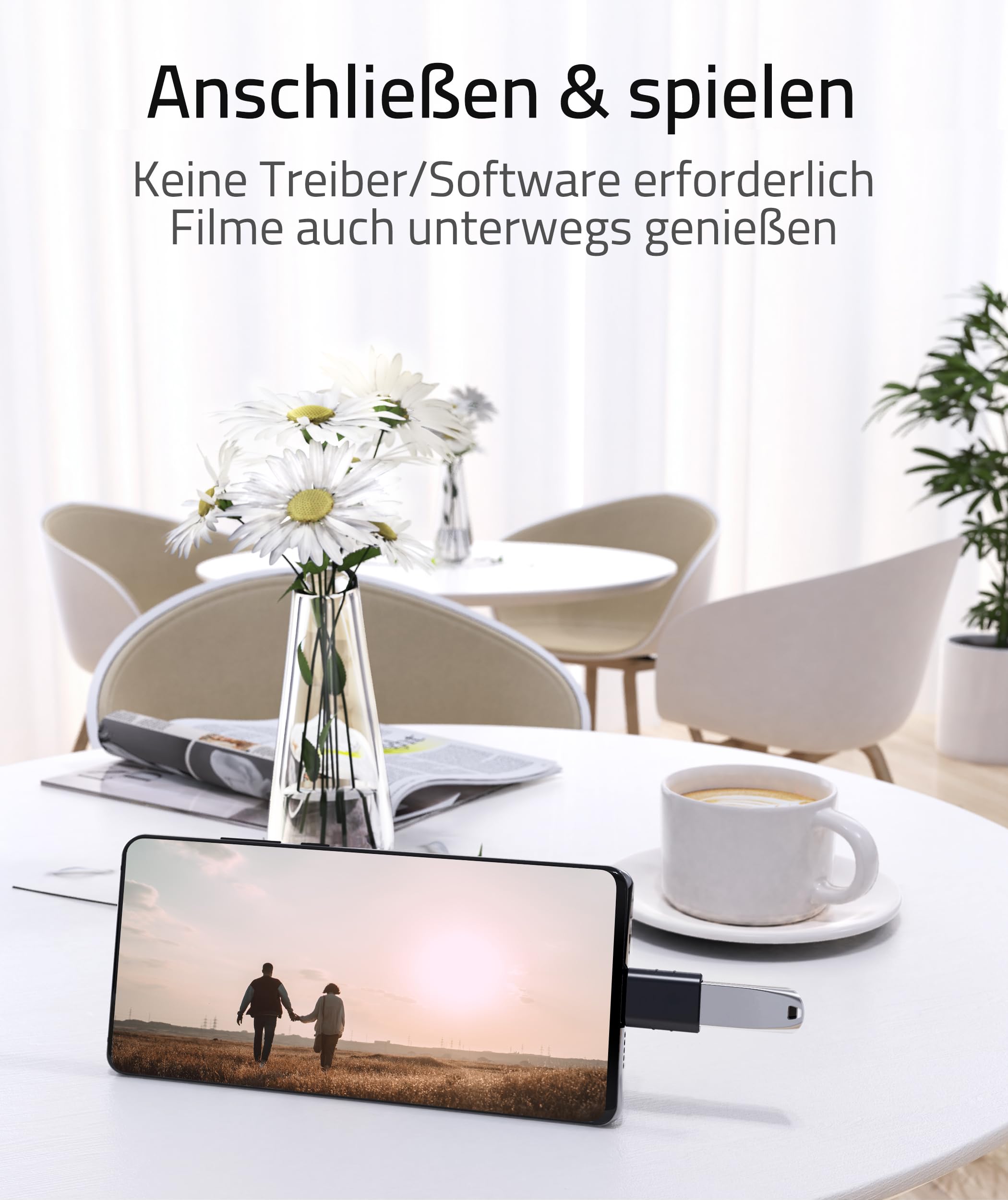 Syntech USB-C naar USB-adapter, 2 USB-C mannelijk naar USB-C vrouwelijk adapter, compatibel met iPhone 16 Pro Max iMac iPad Pro 2021, MacBook Air Pro 2020 en andere Type-C/Thunderbolt 3-apparaten, blauw 