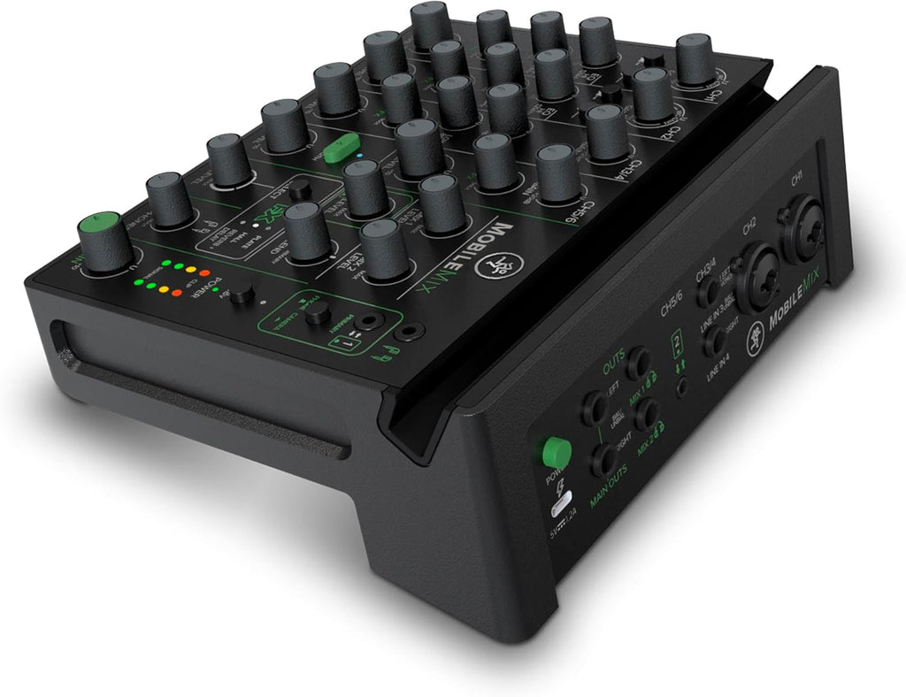 MobileMix 8-kanaals USB-aangedreven mixer voor A/V-productie, livegeluid en streaming 