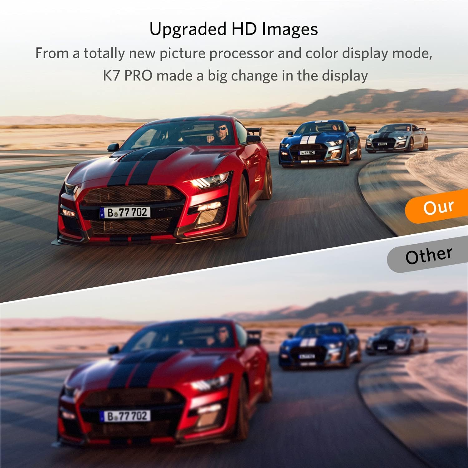 Digitale draadloze achteruitrijcameraset K7PRO ondersteunt 2 camera's, draadloze achteruitrijcamera's met stabiel signaal, 5" HD-monitor, draadloze achteruitrijcamera met IP68 waterdichte camera, nachtzicht 
