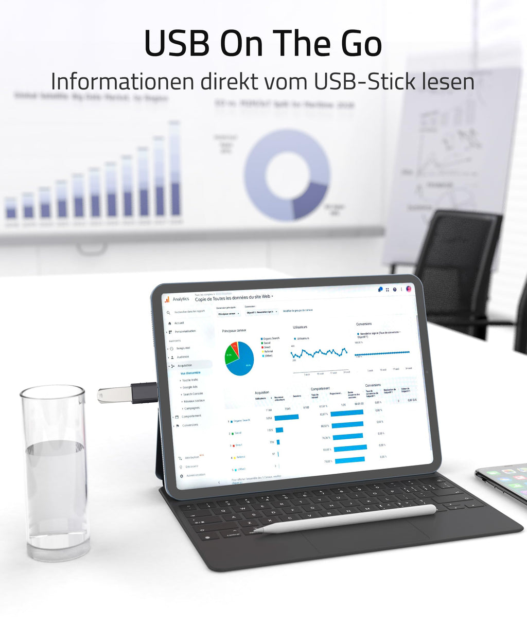 Syntech USB-C naar USB-adapter, 2 USB-C mannelijk naar USB-C vrouwelijk adapter, compatibel met iPhone 16 Pro Max iMac iPad Pro 2021, MacBook Air Pro 2020 en andere Type-C/Thunderbolt 3-apparaten, blauw 
