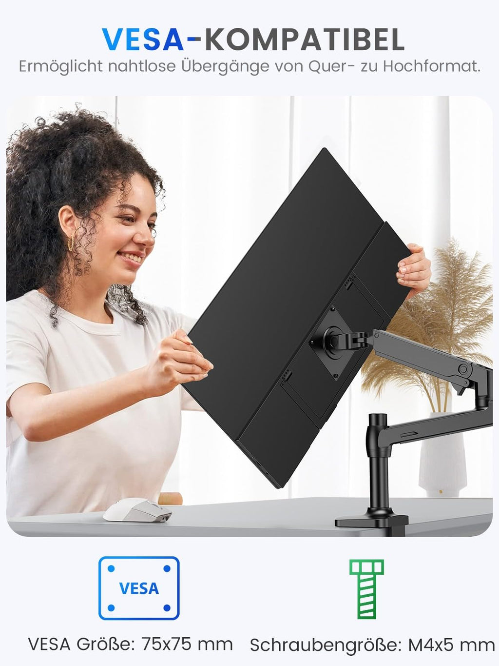 UPERFECT Draagbare Monitor Touchscreen 21,5 inch 120Hz Draagbare Monitor Touchscreen 1300:1 1080P Scherm Geïntegreerde Montage HDMI USB C voor PC Laptop Game Console, Metalen Behuizing VESA Compatibel 